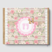 Gepersonaliseerde Little Baby Girl Baby shower Boe Gastenboek (Achterkant)