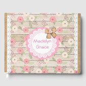 Gepersonaliseerde Little Baby Girl Baby shower Boe Gastenboek (Voorkant)