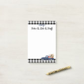 Gepersonaliseerde Little Blue  Truck Post-it® Notes (Op bureau)