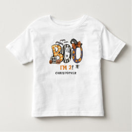Gepersonaliseerde Little Boo Halloween 2e verjaard Kinder Shirts