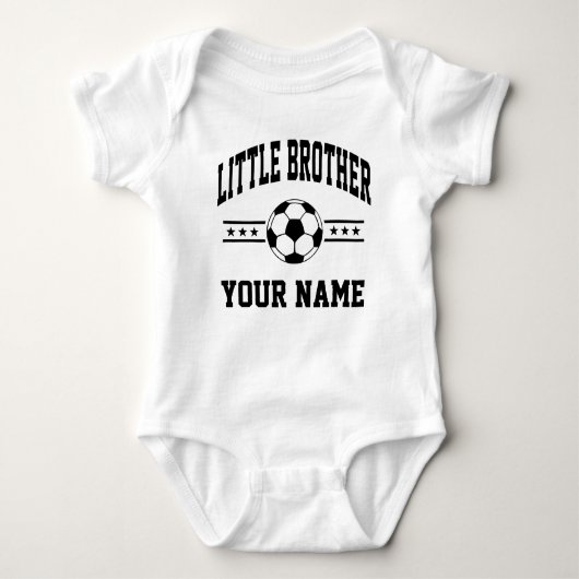 Gepersonaliseerde Little Brother Voetbal Romper (Voorkant)