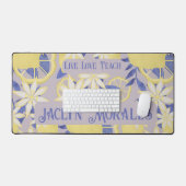 Gepersonaliseerde Live Love Teach Waterverf Lemon Bureaumat (Keyboard & Muis)