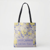 Gepersonaliseerde Live Love Teach Waterverf Lemon Tote Bag (Voorkant)