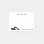 Gepersonaliseerde Live to Ride, Ride to Live Motor Post-it® Notes (Voorkant)