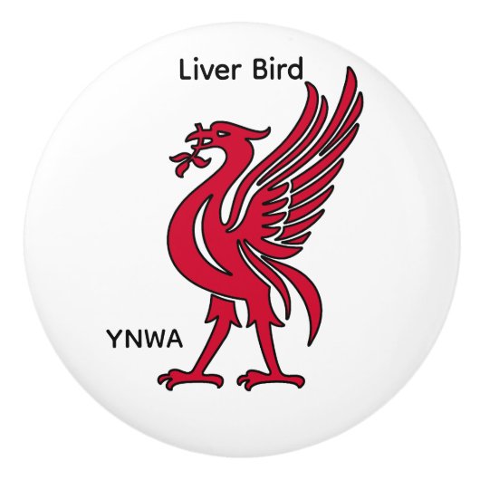 Gepersonaliseerde Liver Bird YNWA Keramische Knop (Voorkant)