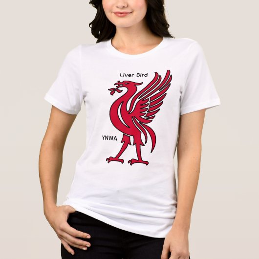 Gepersonaliseerde Liver Bird YNWA Tri-Blend Shirt (Voorkant)