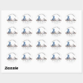 Gepersonaliseerde Liwaukee Skyline Wedding Ronde Sticker (Vel)
