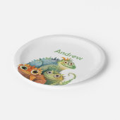 Gepersonaliseerde Lizard verjaardagsfeestje Papieren Bordje (Gekanteld)