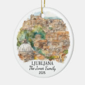 Gepersonaliseerde Ljubljana Ornament, Slovenië Gif Keramisch Ornament (Links)