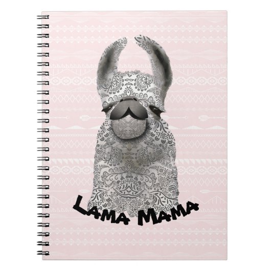 Gepersonaliseerde Llama Mama Notitieboek (Voorkant)