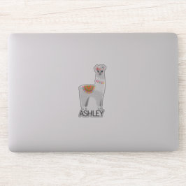 Gepersonaliseerde Llama naam laptop Sticker