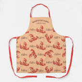 Gepersonaliseerde Lobster Bake Chef Seafood Patter Schort (Voorkant)