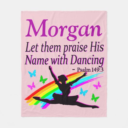 GEPERSONALISEERDE LOF GOD FLEECE DEKEN (Voorkant)