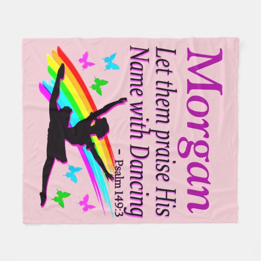 GEPERSONALISEERDE LOF GOD FLEECE DEKEN (Voorkant (Horizontaal))