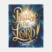 Gepersonaliseerde lofprijzing de Here  Christelijk Fleece Deken (Voorkant)