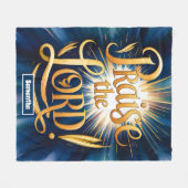 Gepersonaliseerde lofprijzing de Here  Christelijk Fleece Deken (Voorkant (Horizontaal))