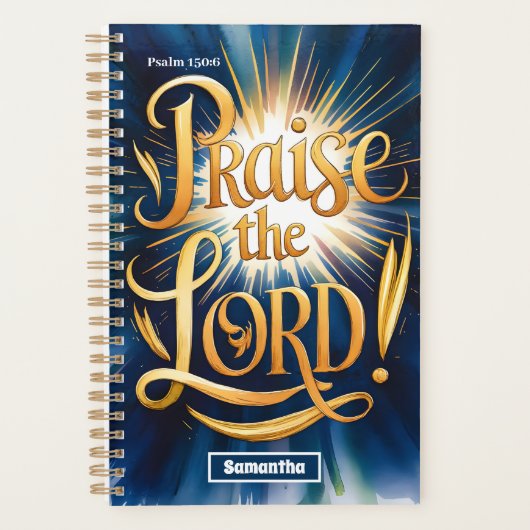Gepersonaliseerde lofprijzing de Here  Christelijk Planner (Voorkant)