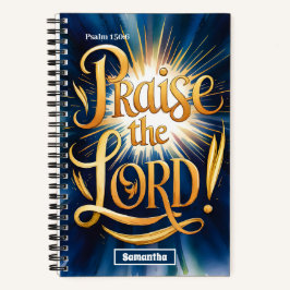 Gepersonaliseerde lofprijzing The Lord Christelijk Notitieboek