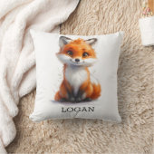 Gepersonaliseerde Logan Fox welp kussen (Deken)