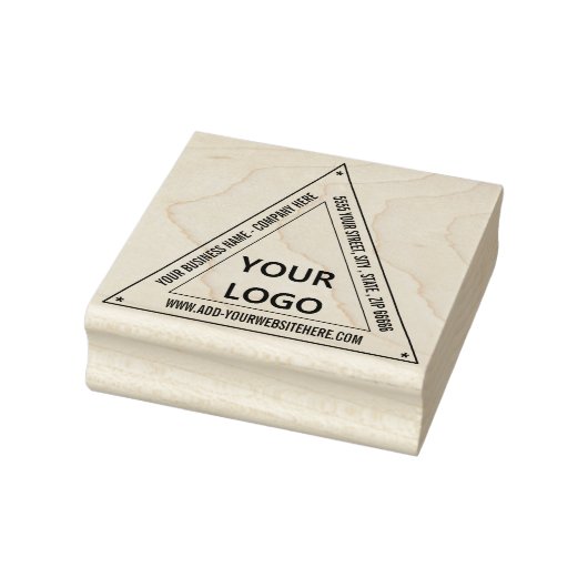 Gepersonaliseerde Logo Adres Driehoek Rubber Stamp Rubberstempel (Stempel)