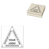 Gepersonaliseerde Logo Adres Driehoek Rubber Stamp Rubberstempel (Gestempeld)