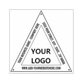 Gepersonaliseerde Logo Adres Driehoek Rubber Stamp Rubberstempel (Afrduk)