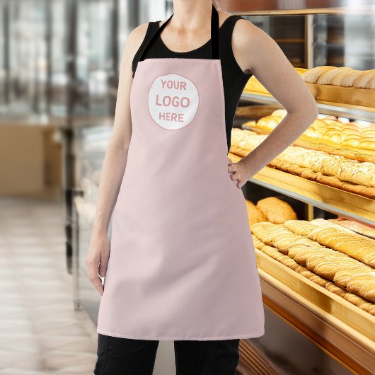 Gepersonaliseerde Logo Bakkerij Pastry Chef Pink Schort