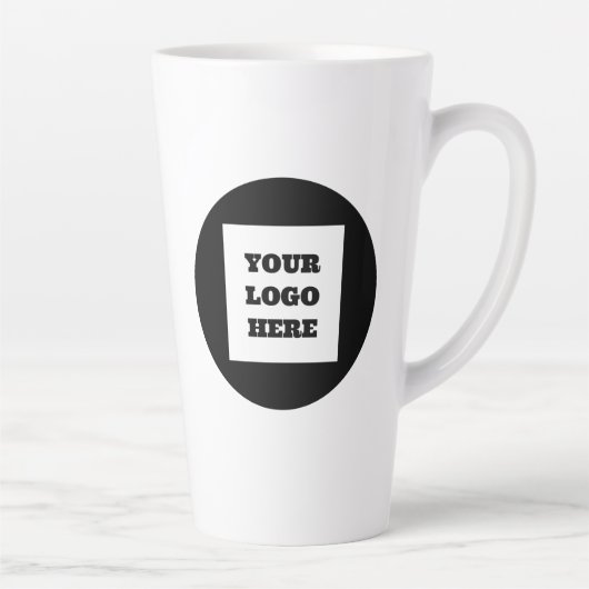 Gepersonaliseerde Logo Business Company Script Bee Latte Mok (Rechts)