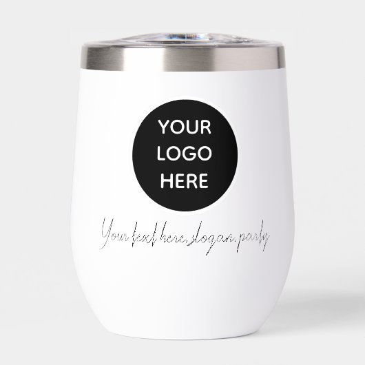 Gepersonaliseerde Logo Business Tekst Zwart Script (Voorkant)