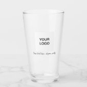 Gepersonaliseerde Logo Business Tekst Zwart Script Glas (Voorkant)