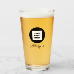 Gepersonaliseerde Logo Business Tekst Zwart Script Glas