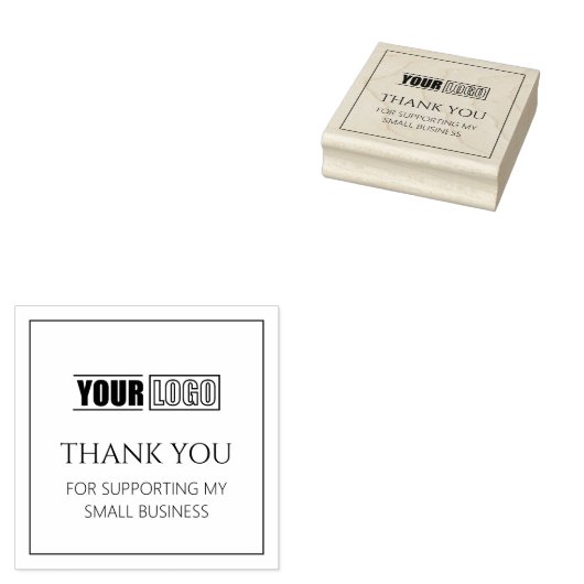 Gepersonaliseerde Logo Dank u Rubberstempel (Gestempeld)