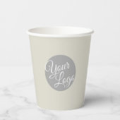 Gepersonaliseerde Logo Elegant Branded Merry Kerst Papieren Bekers (Achterkant)