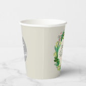 Gepersonaliseerde Logo Elegant Branded Merry Kerst Papieren Bekers (Rechts)