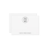 Gepersonaliseerde Logo en naam Flat Note Kaart Notitiekaartje (Voorkant / Achterkant in situ)