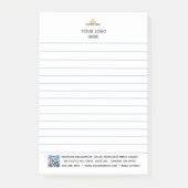 Gepersonaliseerde Logo- en QR-code Post-it® Notes (Voorkant)