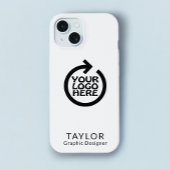 Gepersonaliseerde Logo en SMS Business iPhone 15 Case
