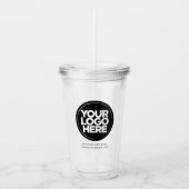 Gepersonaliseerde Logo en tekst Acryl Drinkbeker (Voorkant)