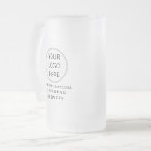 Gepersonaliseerde Logo en tekst bevroren Matglas Bierpul (Voorkant links)