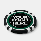 Gepersonaliseerde Logo en tekst Cool Dark Green Poker Chips (Enkel)
