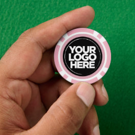 Gepersonaliseerde Logo en tekst Cool Dusty Pink Poker Chips
