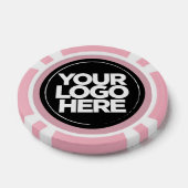 Gepersonaliseerde Logo en tekst Cool Dusty Pink Poker Chips (Enkel)