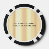 Gepersonaliseerde Logo en tekst Cool Gold Poker Chips (Achterkant)