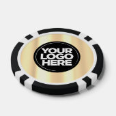Gepersonaliseerde Logo en tekst Cool Gold Poker Chips (Enkel)