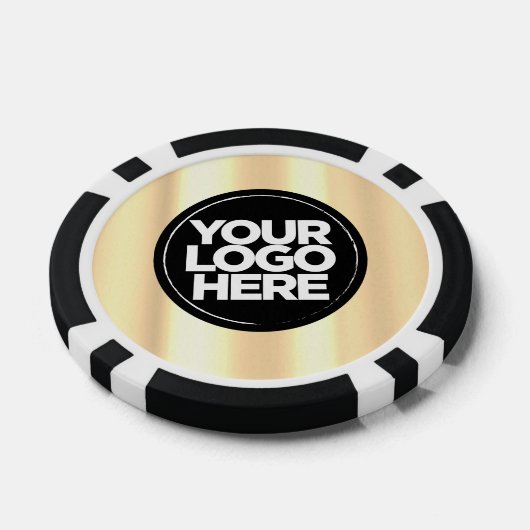 Gepersonaliseerde Logo en tekst Cool Gold Poker Chips (Enkel)
