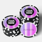 Gepersonaliseerde Logo en tekst Cool Paarse Poker Chips (Opstapeling)