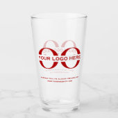 Gepersonaliseerde Logo en tekst Glas (Voorkant)