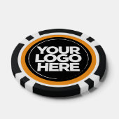 Gepersonaliseerde Logo en tekst Koel Sinaasappel Poker Chips (Enkel)