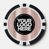 Gepersonaliseerde Logo en tekst Schattige roze Poker Chips (Voorkant)
