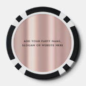 Gepersonaliseerde Logo en tekst Schattige roze Poker Chips (Achterkant)